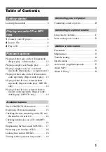 Preview for 3 page of Sony Walkman D-CJ501 Operating Instructions Manual