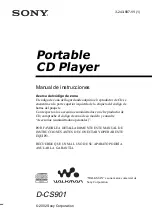 Предварительный просмотр 1 страницы Sony WALKMAN D-CS901 (Spanish) Manual De Instrucciones