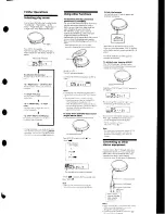 Предварительный просмотр 2 страницы Sony Walkman D-E226CK User Manual