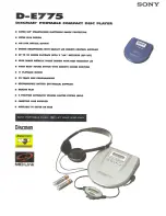 Preview for 1 page of Sony Walkman D-E775 Specification Sheet