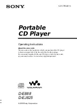 Предварительный просмотр 1 страницы Sony Walkman D-E888 Operating Instructions Manual