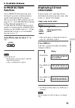 Предварительный просмотр 13 страницы Sony Walkman D-E999 Operating Instructions Manual