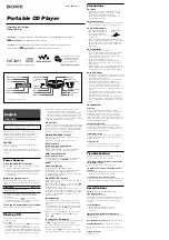 Sony Walkman D-EJ001 Operating Instructions preview