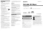 Preview for 1 page of Sony Walkman D-EJ021 Operating Instructions