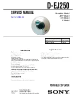 Предварительный просмотр 1 страницы Sony Walkman D-EJ250 Service Manual