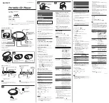 Предварительный просмотр 1 страницы Sony Walkman D-EJ365 Operating Instructions