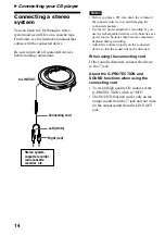 Предварительный просмотр 14 страницы Sony Walkman D-EJ626CK Operating Instructions Manual