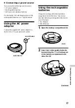 Предварительный просмотр 17 страницы Sony Walkman D-EJ626CK Operating Instructions Manual