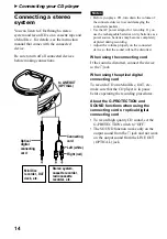 Предварительный просмотр 14 страницы Sony Walkman D-EJ721 Operating Instructions Manual