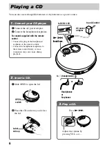 Предварительный просмотр 6 страницы Sony Walkman D-EJ750 Operating Instructions Manual