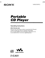 Preview for 1 page of Sony Walkman D-EJ825 Operating Instructions Manual