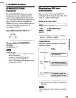 Preview for 13 page of Sony Walkman D-EJ825 Operating Instructions Manual