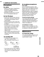 Preview for 23 page of Sony Walkman D-EJ825 Operating Instructions Manual