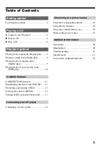 Preview for 3 page of Sony Walkman D-EJ835 Operating Instructions Manual