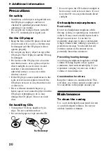 Preview for 20 page of Sony Walkman D-EJ835 Operating Instructions Manual