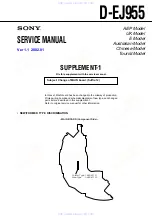 Предварительный просмотр 33 страницы Sony Walkman D-EJ955 Service Manual