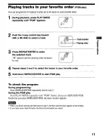 Предварительный просмотр 11 страницы Sony Walkman D-FS601 Operating Instructions Manual