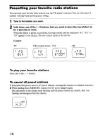 Предварительный просмотр 14 страницы Sony Walkman D-FS601 Operating Instructions Manual