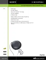 Preview for 1 page of Sony Walkman D-NE050PS Specifications