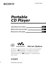 Предварительный просмотр 1 страницы Sony Walkman D-NE9 Operating Instructions Manual