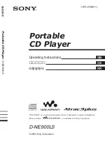 Sony Walkman D-NE900 Operating Instructions Manual предпросмотр