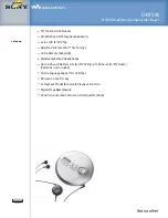 Preview for 1 page of Sony Walkman D-NF340 Specifications