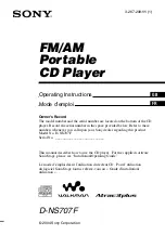 Sony Walkman D-NS707F Operating Instructions Manual предпросмотр