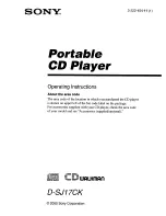 Sony Walkman D-SJ17CK Operating Instructions Manual preview