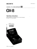 Sony Walkman GV-8 Operating Instructions Manual preview