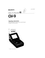 Sony Walkman GV-9 Operating Instructions Manual preview