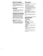 Preview for 4 page of Sony Walkman ICF-C121 User Manual