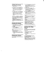 Preview for 6 page of Sony Walkman ICF-C121 User Manual