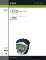 Sony Walkman ICF-CD843V Brochure предпросмотр