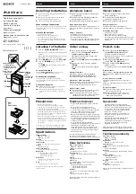 Предварительный просмотр 1 страницы Sony Walkman ICF-S10MK2 Operating Instructions