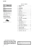 Preview for 2 page of Sony Walkman MZ-E505 Service Manual