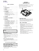 Предварительный просмотр 2 страницы Sony Walkman MZ-E900 Service Manual