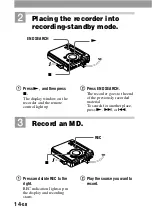 Предварительный просмотр 14 страницы Sony Walkman MZ-G755 Operating Instructions Manual