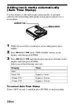 Предварительный просмотр 30 страницы Sony Walkman MZ-G755 Operating Instructions Manual