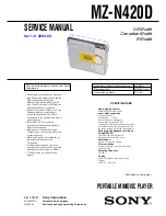 Preview for 1 page of Sony Walkman MZ-N420D Service Manual