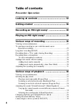 Предварительный просмотр 4 страницы Sony Walkman MZ-N910 Operating Instructions Manual