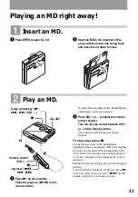 Предварительный просмотр 23 страницы Sony Walkman MZ-N910 Operating Instructions Manual