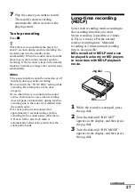 Предварительный просмотр 27 страницы Sony Walkman MZ-N910 Operating Instructions Manual