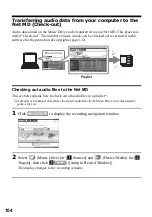 Предварительный просмотр 104 страницы Sony Walkman MZ-N910 Operating Instructions Manual