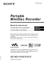 Sony WALKMAN MZ-NE410CK (Spanish) Manual De Instrucciones preview