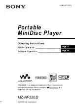 Preview for 1 page of Sony Walkman MZ-NF520D Operating Instructions Manual