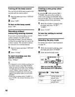 Preview for 56 page of Sony Walkman MZ-NF610 Operating Instructions Manual