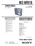 Preview for 1 page of Sony Walkman MZ-NF610 Service Manual