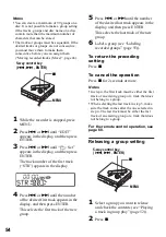 Preview for 54 page of Sony Walkman MZ-NF810CK Operating Instructions Manual