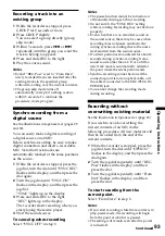 Preview for 93 page of Sony Walkman MZ-R909 Operating Instructions Manual