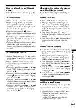 Preview for 109 page of Sony Walkman MZ-R909 Operating Instructions Manual